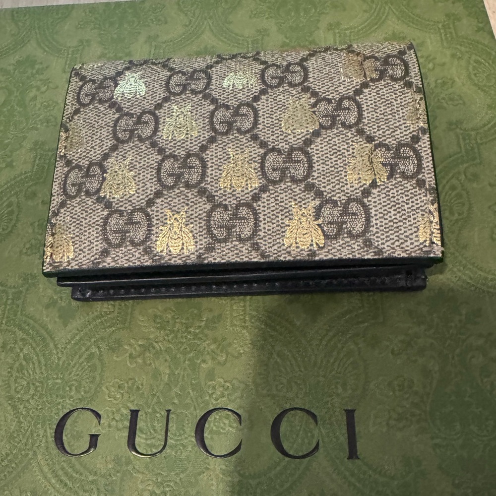 Gucci GG Monogram Bee Wallet- SOLD